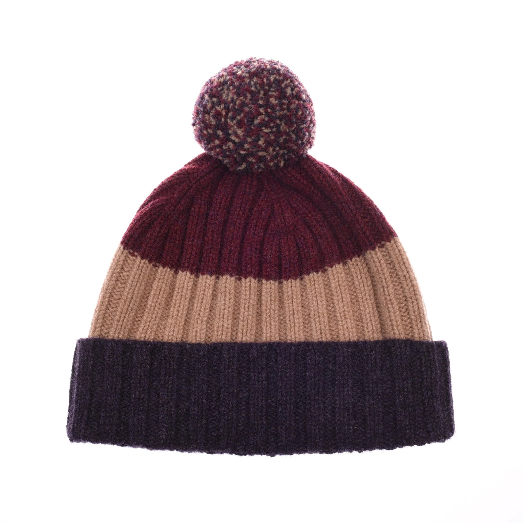Auld Stock Lambswool Stripe Hat with Pom-Pom - Image 3