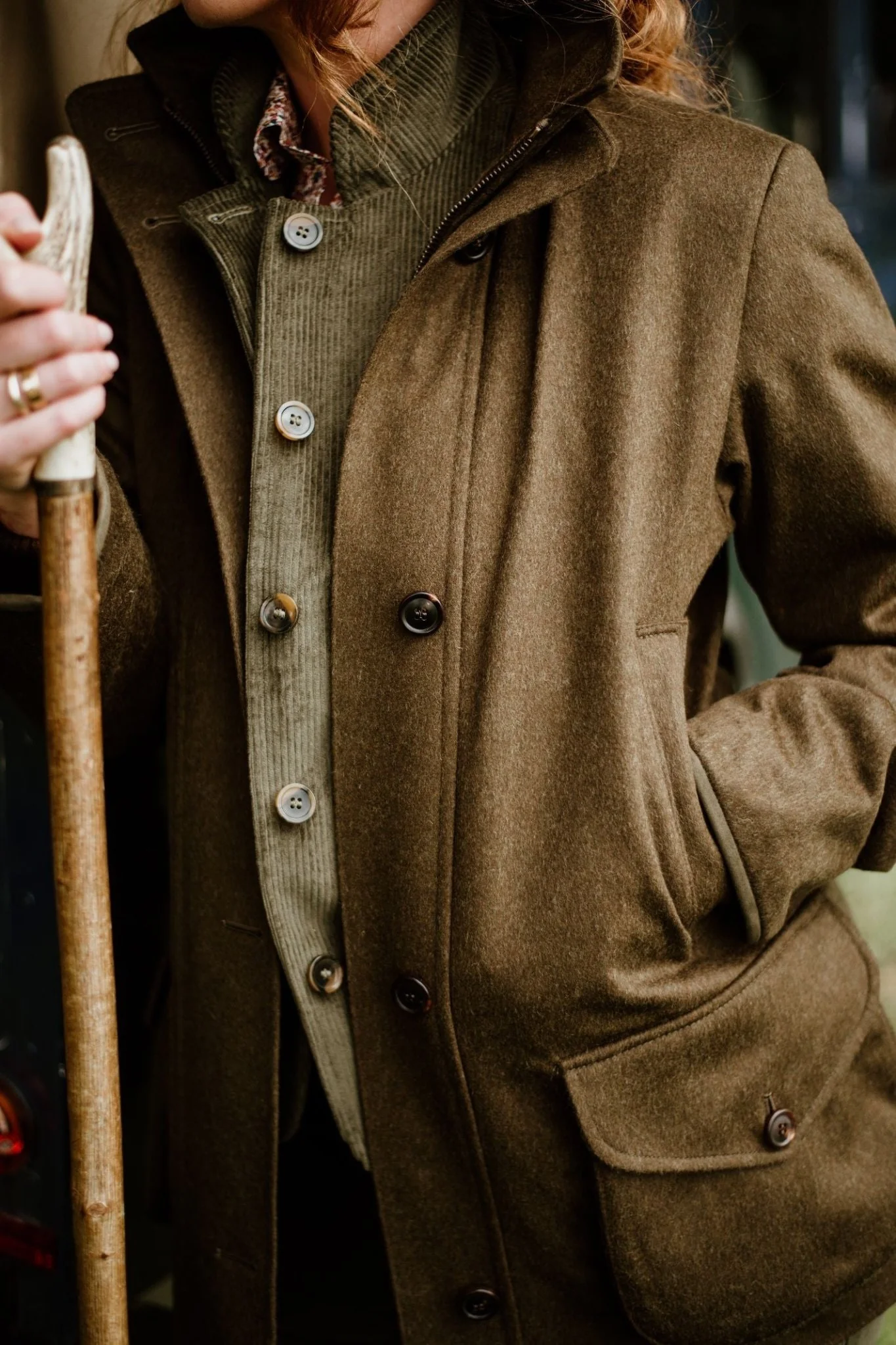 Loden Green Field Coat - Image 4