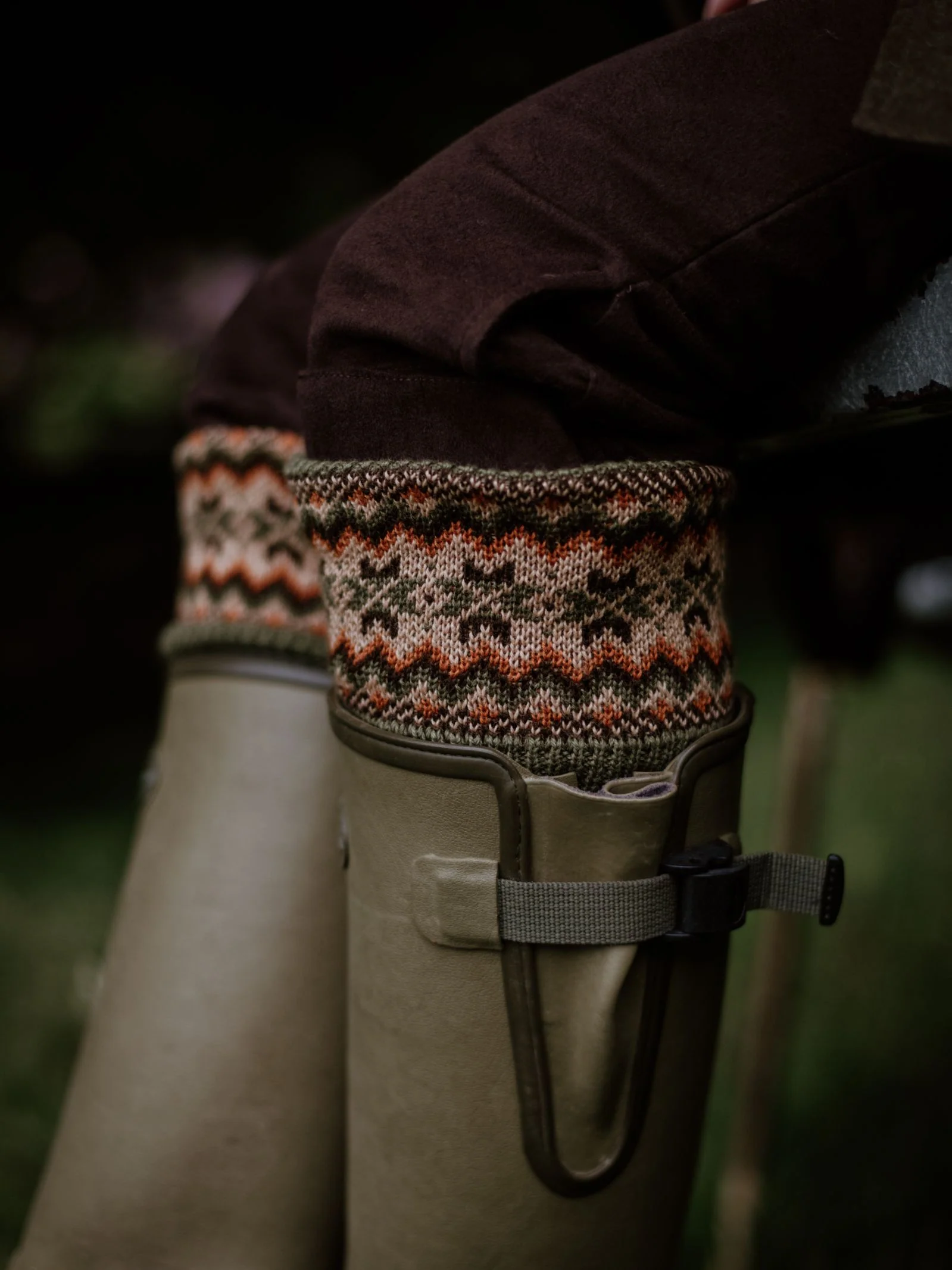 Merino Fairisle Shooting Socks - Image 5
