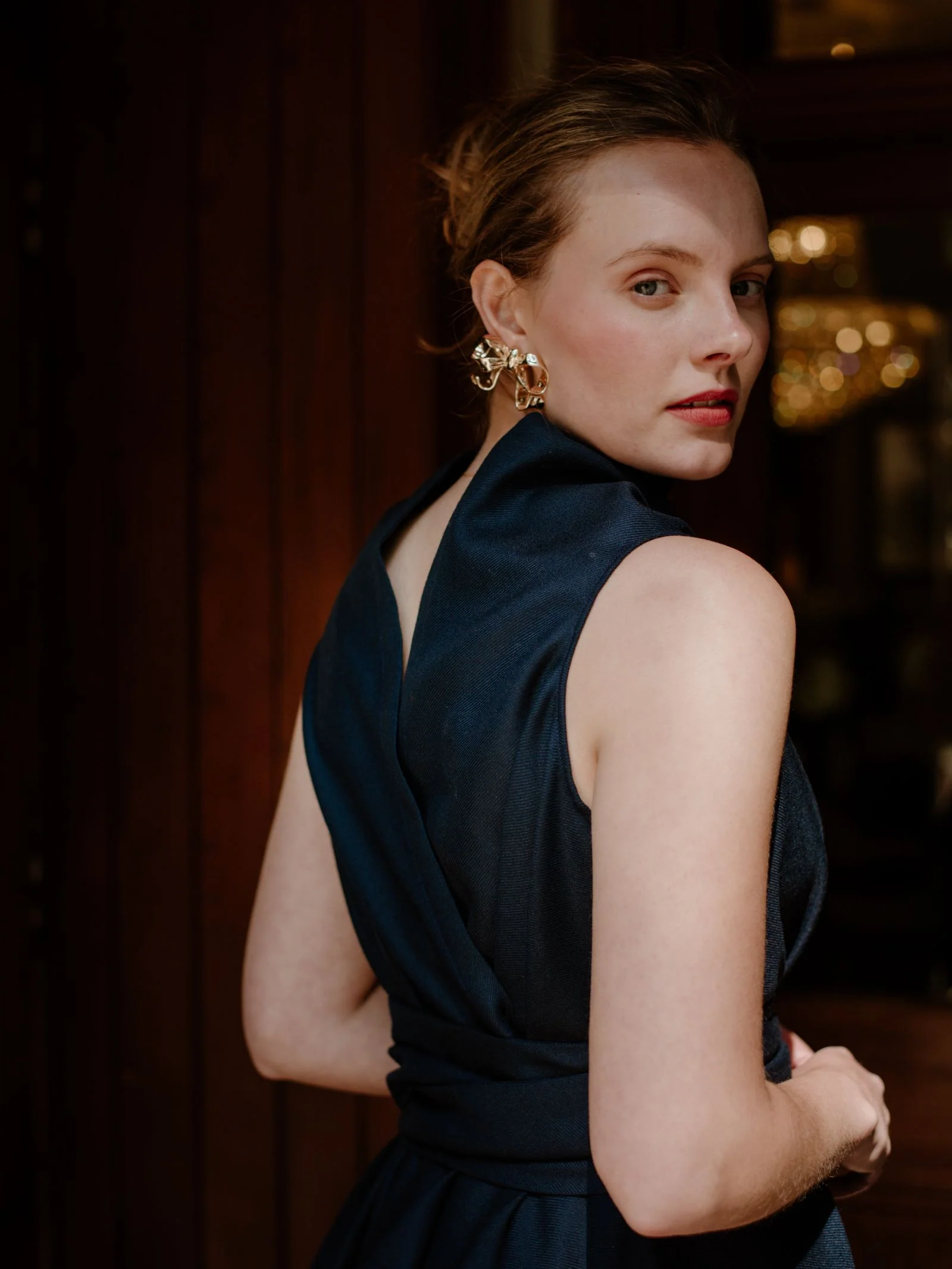 Reversible Wool Wrap Dress - Image 10