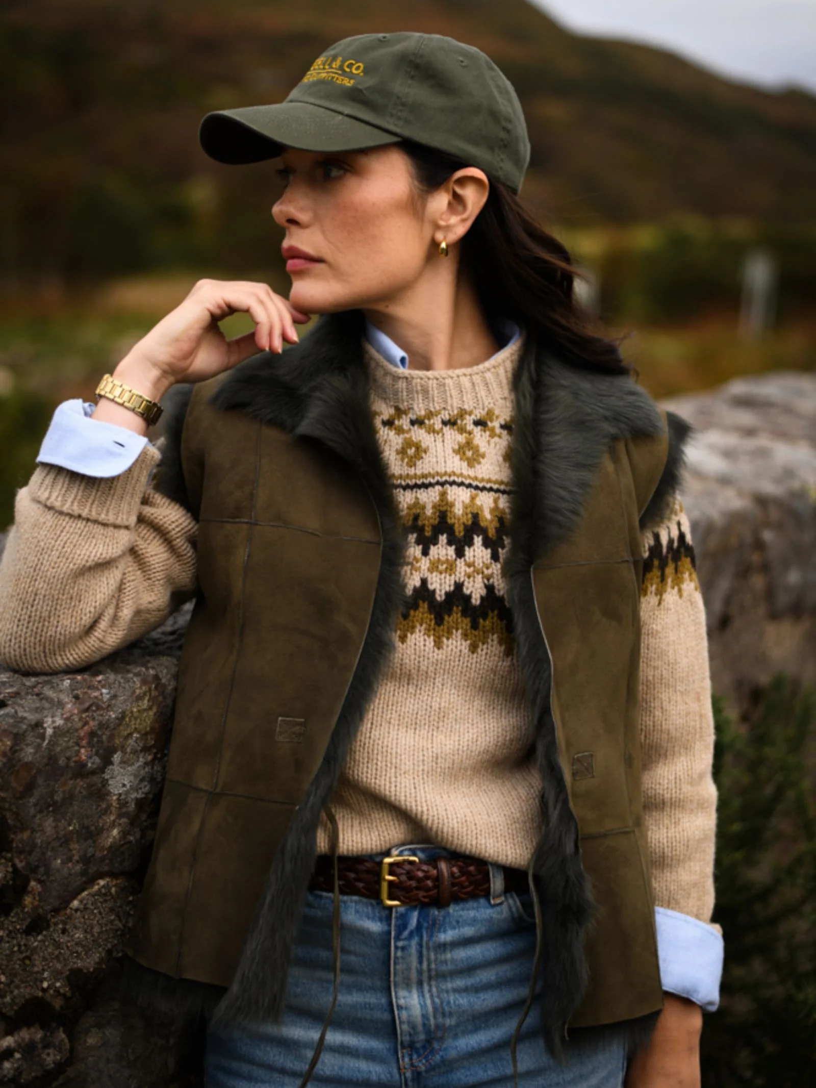 Auld Stock Sheepskin Reversible Gilet
