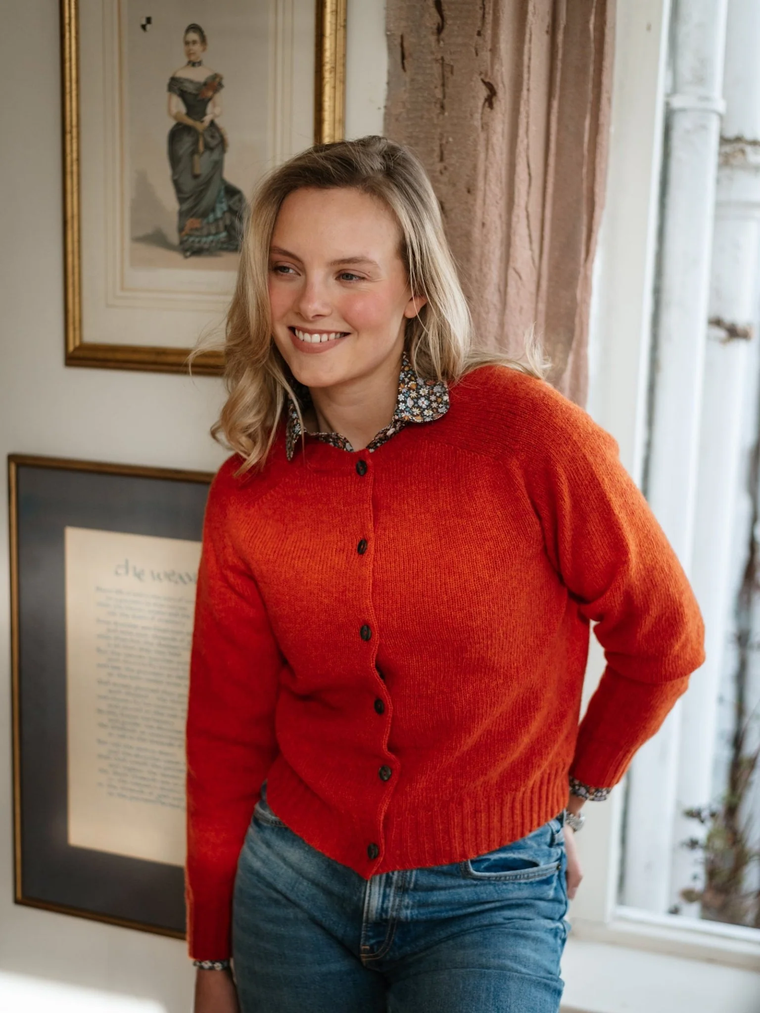 Shetland Cropped Cardigan - Image 2