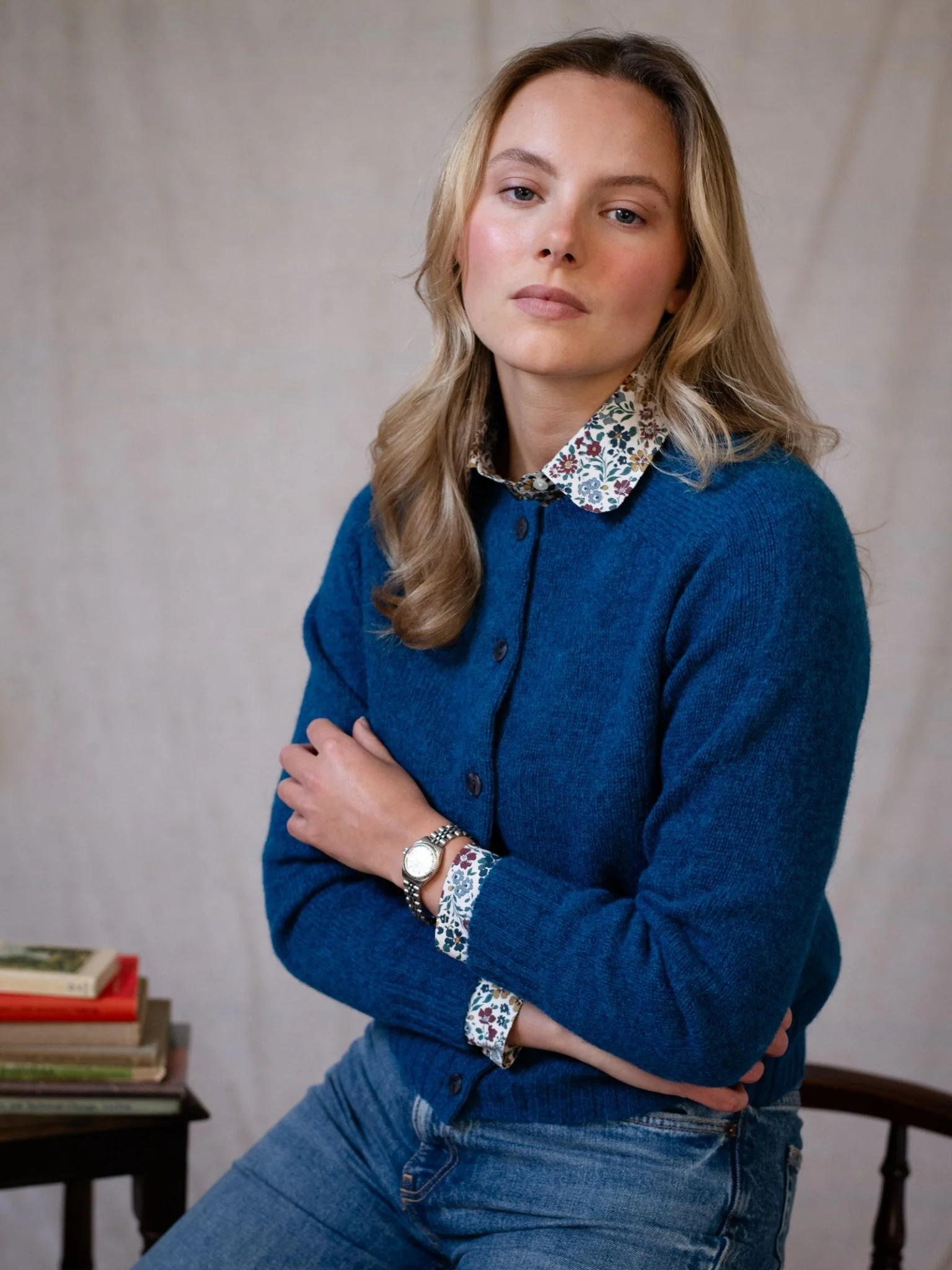 Shetland Cropped Cardigan - Image 3