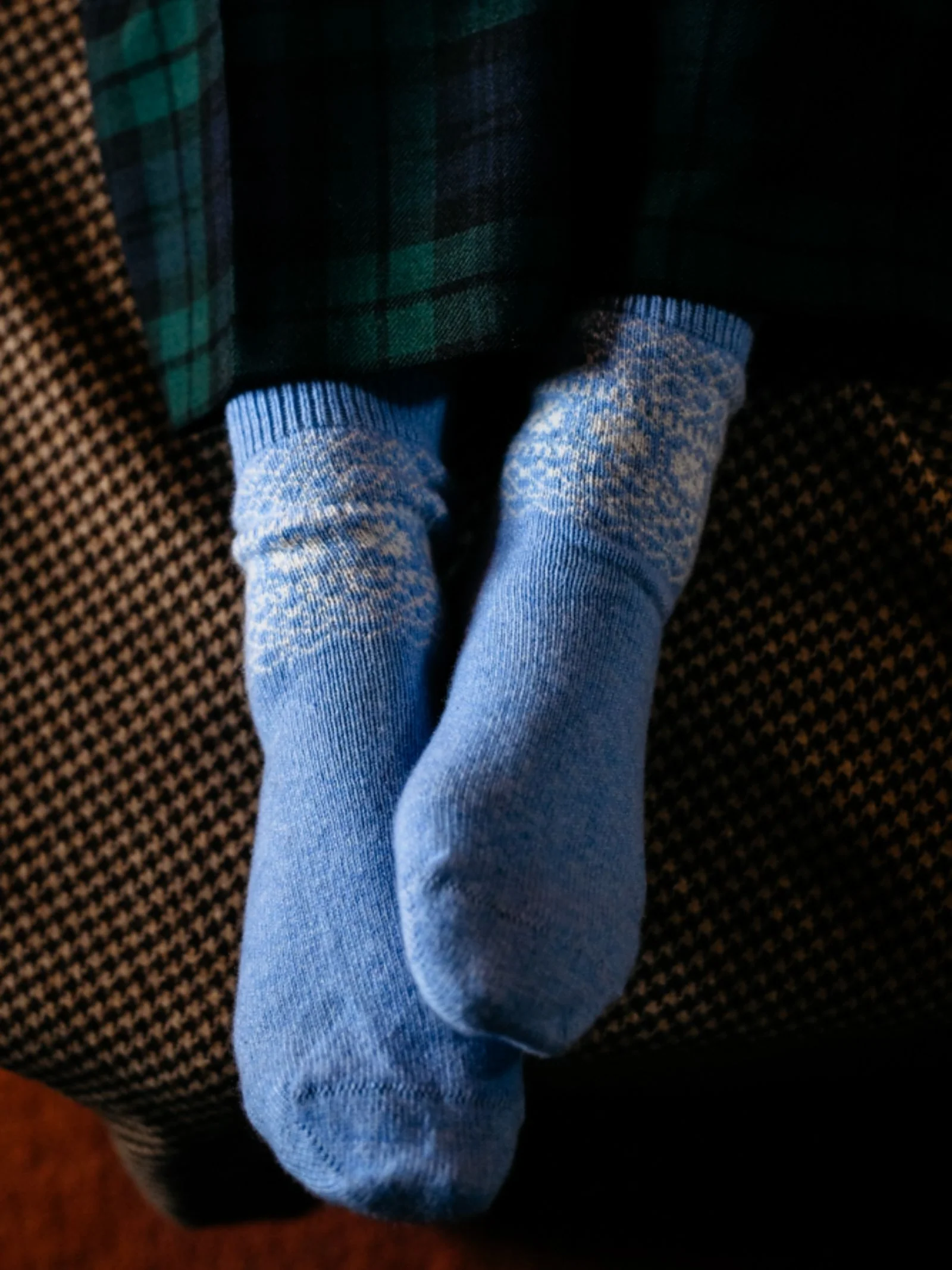 Two-Colour Fairisle Cashmere Socks - Image 4