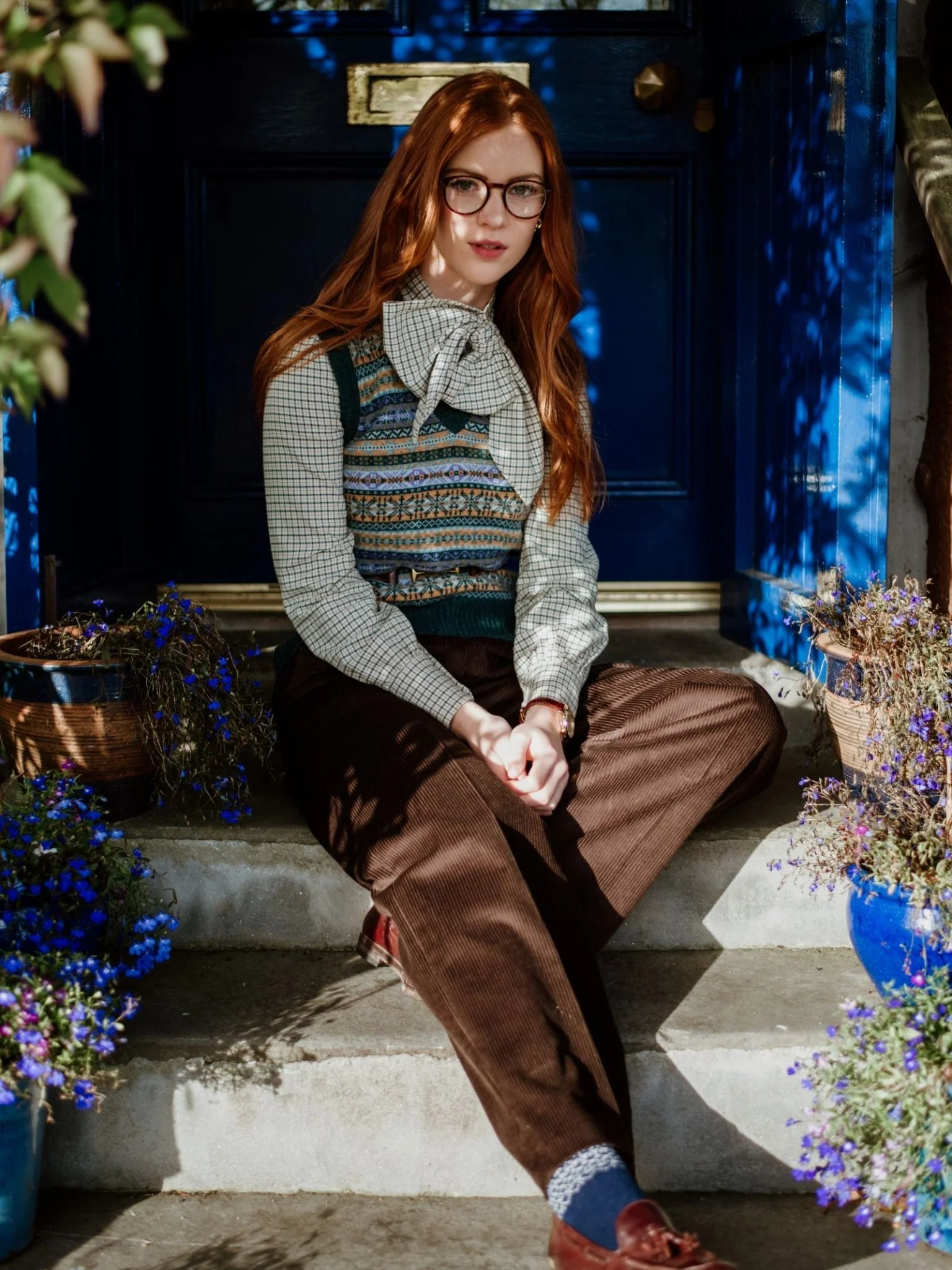 Two-Colour Fairisle Cashmere Socks - Image 5