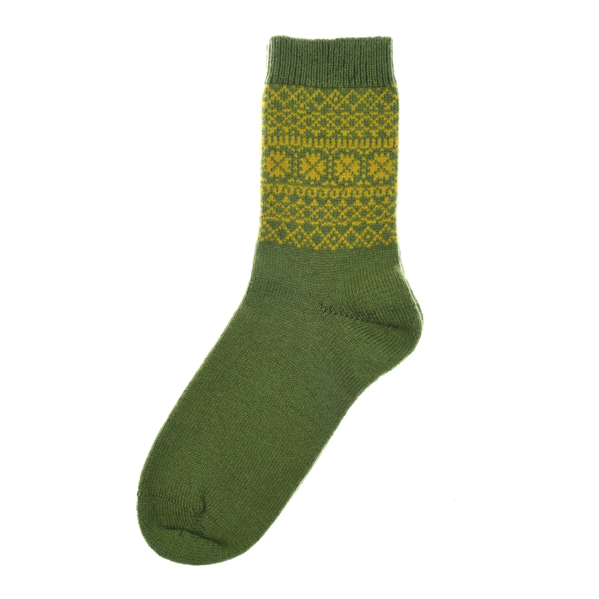 Two-Colour Fairisle Cashmere Socks - Image 6