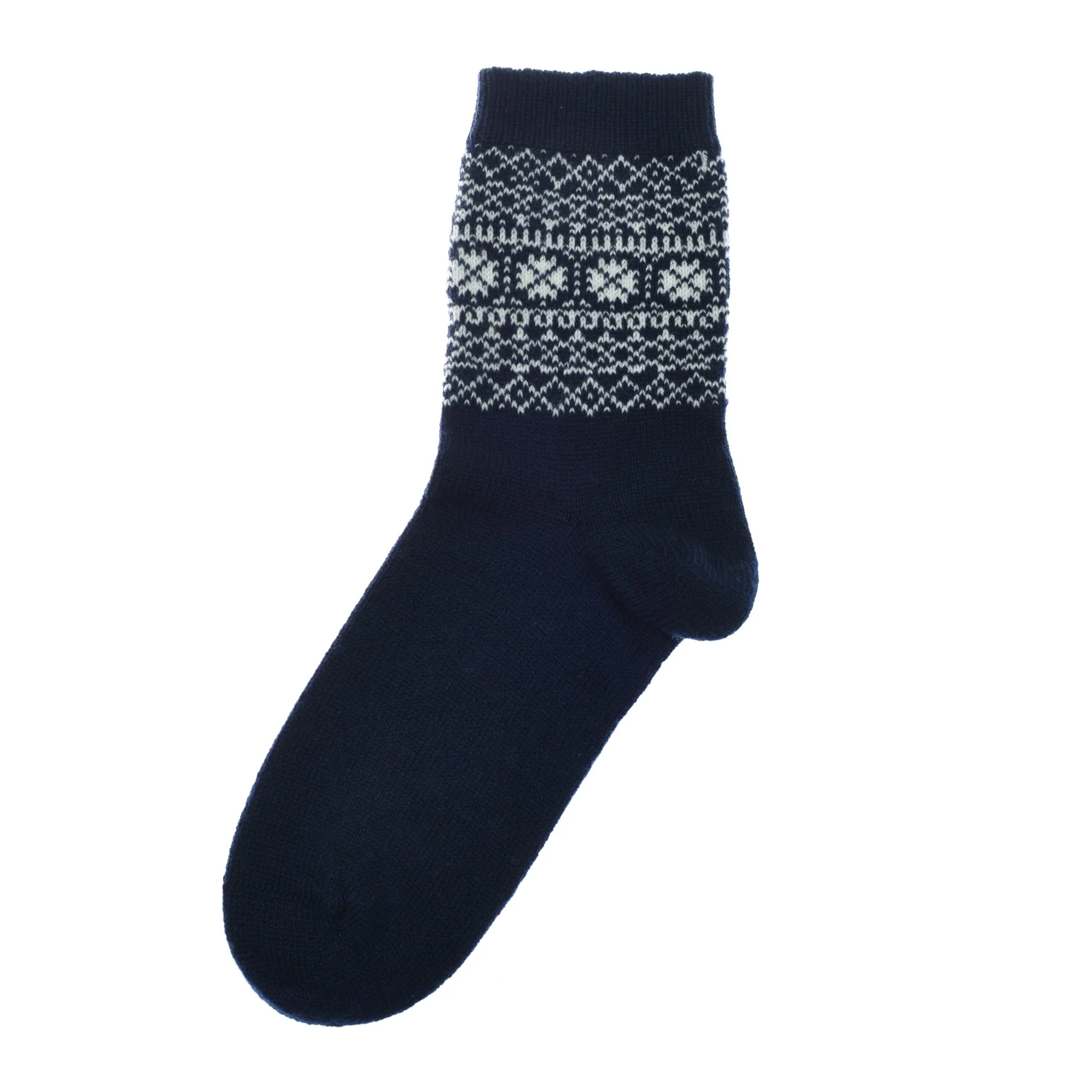 Two-Colour Fairisle Cashmere Socks - Image 9