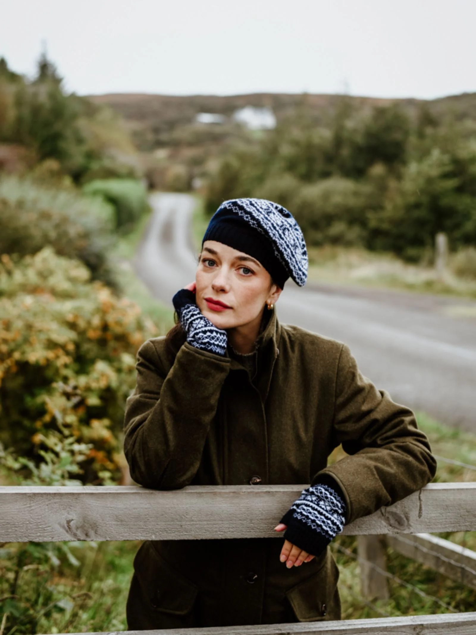 2 Colour Fairisle Beret - Image 2