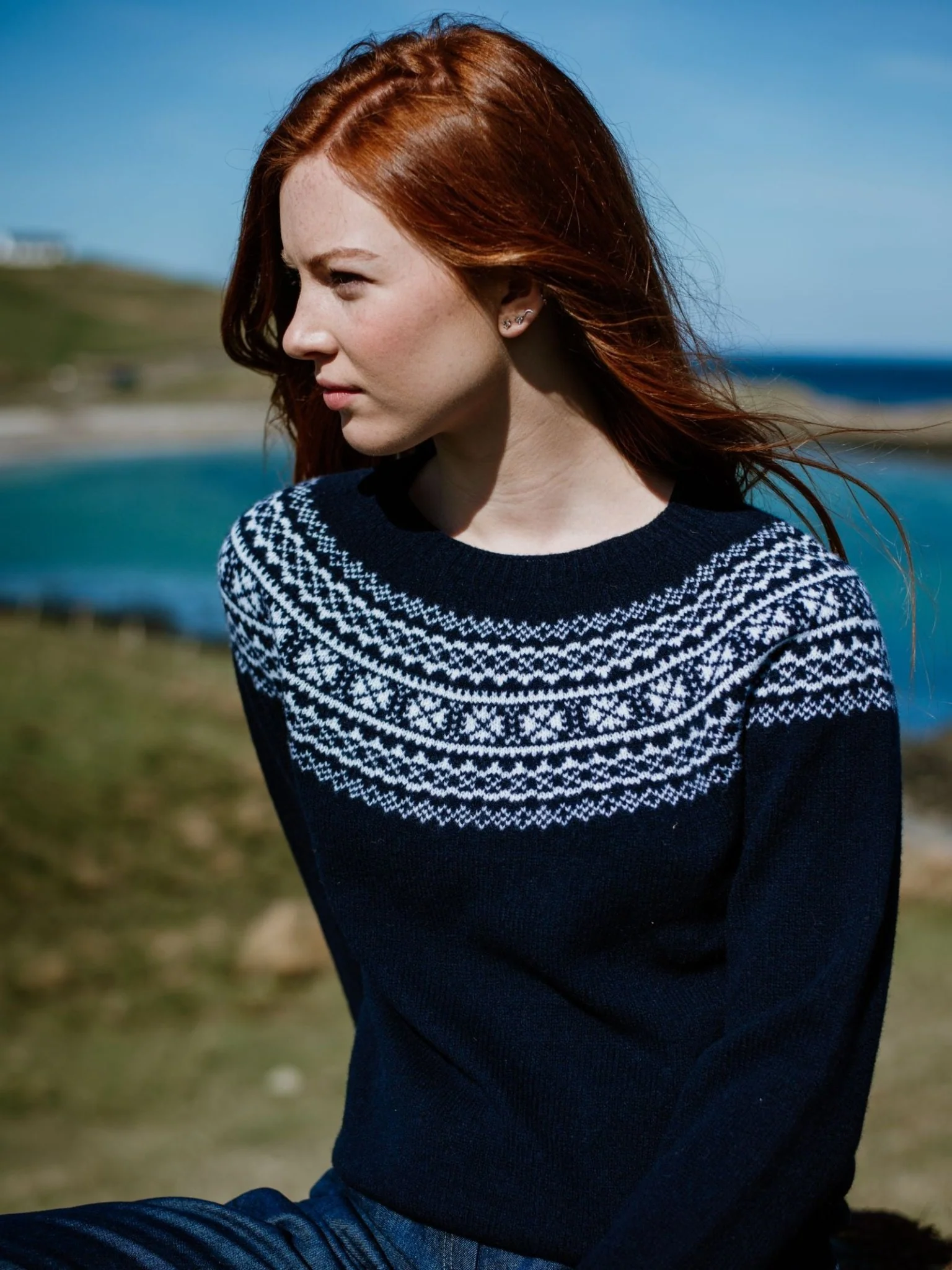 Two-Colour Fairisle Yoke Jumper - Image 11