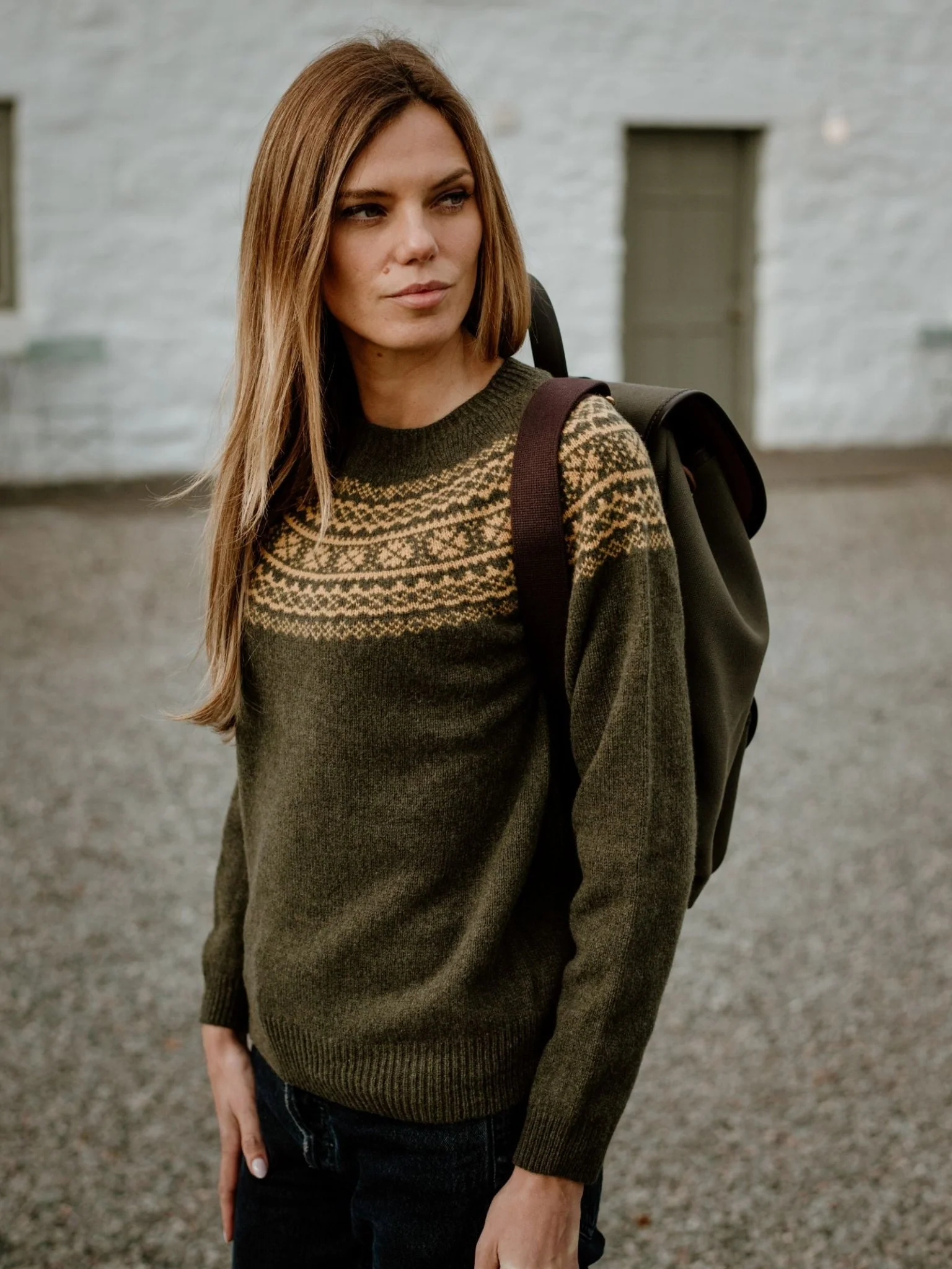 Two-Colour Fairisle Yoke Jumper - Image 7