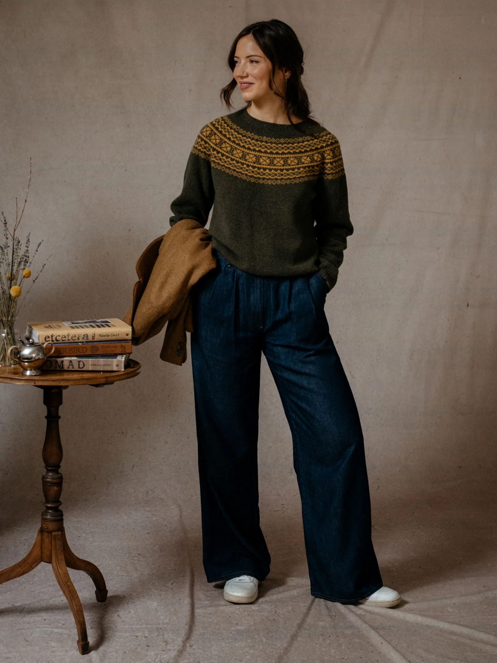 Two-Colour Fairisle Yoke Jumper - Image 8